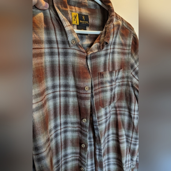 Browning brown long sleeve button up size L - Picture 3 of 5